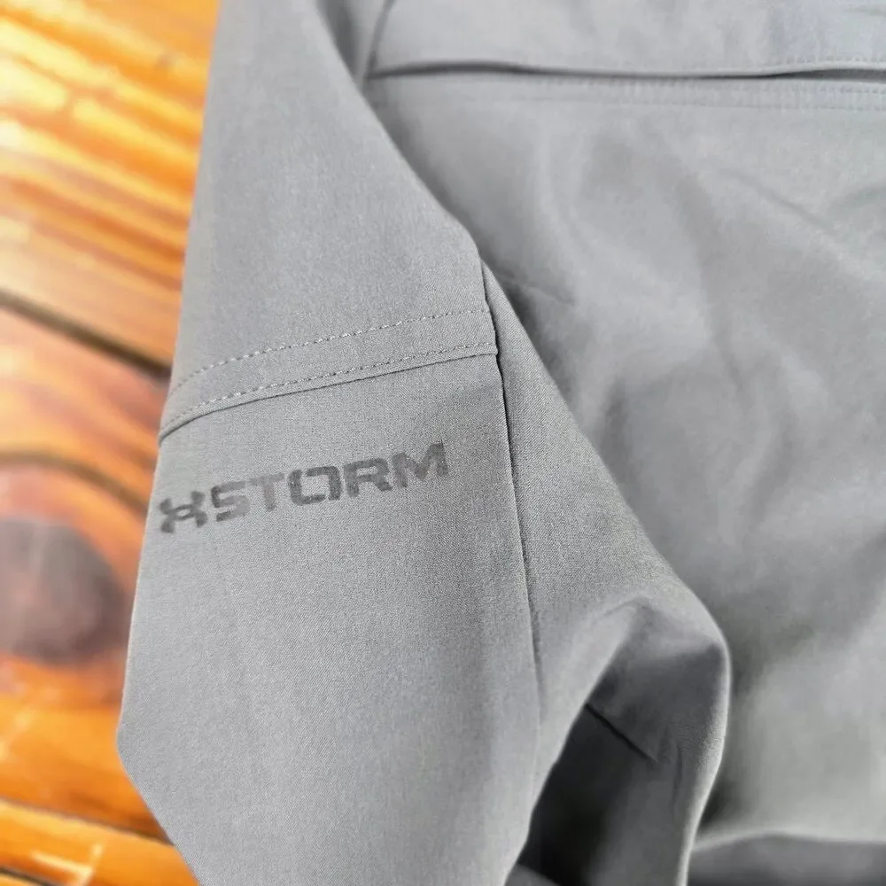 Under Armour Storm Cargo Pants Men 40x31 Gray Zip Pocket Hiking Active
